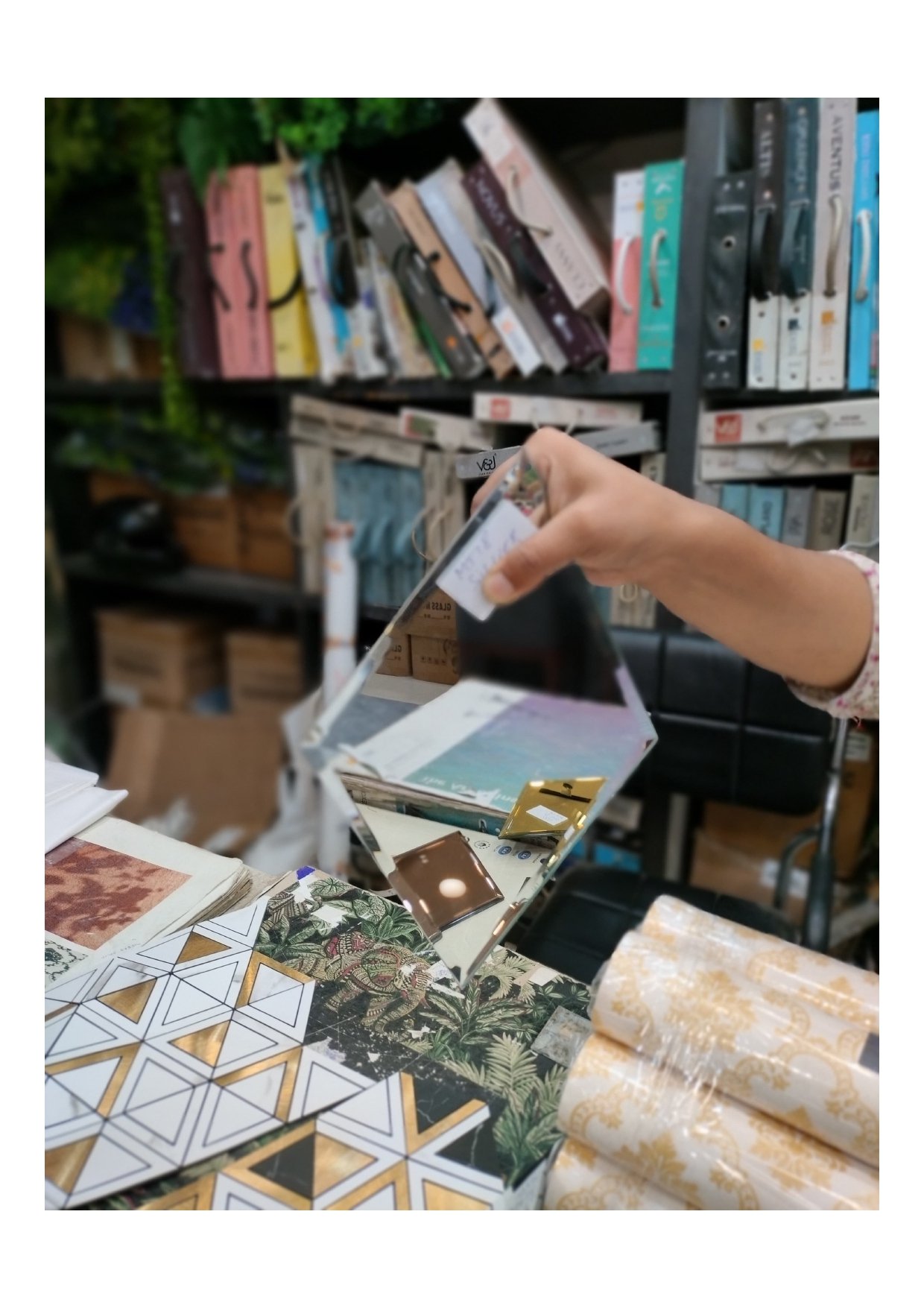 Copper Glass Mirror Mosaic Tile