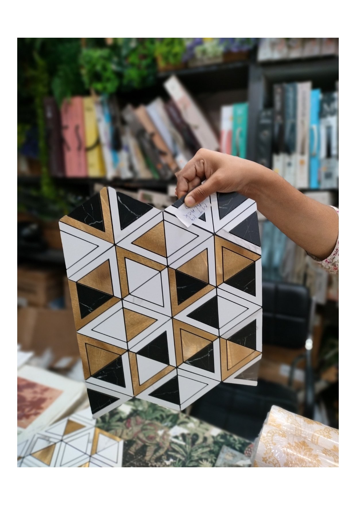 Hexagon Glass Mosaic Tile